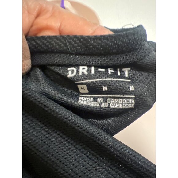 Nike Dri-Fit Black Sleeveless V-Neck Mesh Top Size M - Picture 4 of 5